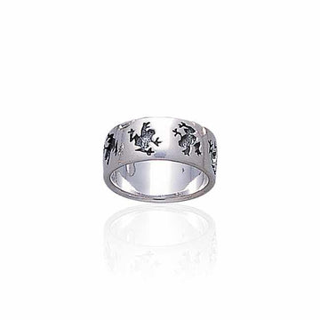 Silver Frog Sterling Silver Ring TR896 - Jewelry